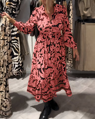 Amelora™ | Modejurk met Kraag en Print