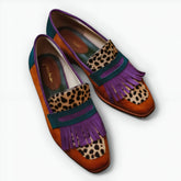 Amaya™ | Bruine Loafers met Luipaardprint