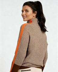 Vera™ | Trui met hoge kraag en contrasterende strepen