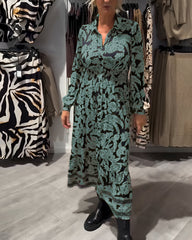 Amelora™ | Modejurk met Kraag en Print