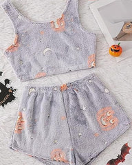 Luna™ | Flanellen Halloween Pyjama met Reflecterende Details