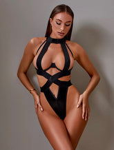 Cleo™ | Bodysuit met halternek