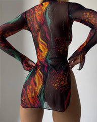 Mira™ | Abstracte Stretch Jurk