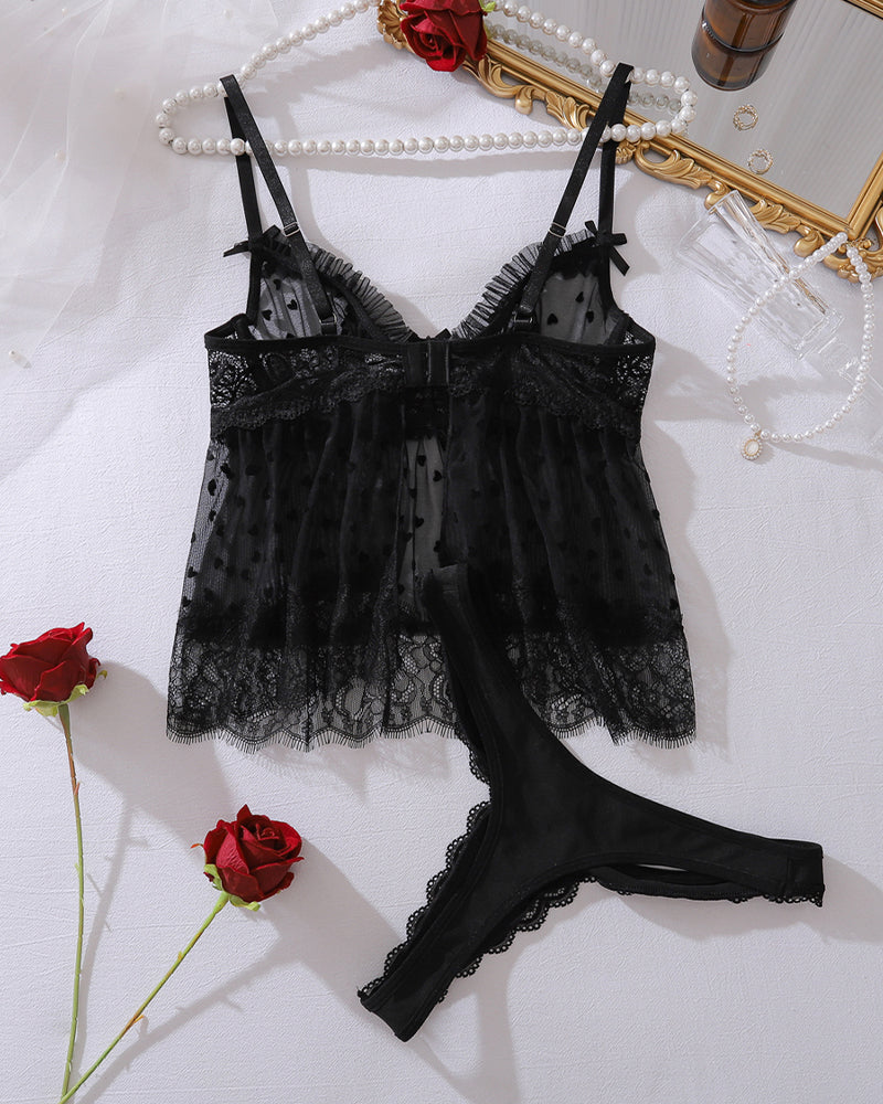 Rosa™ | Sensuele Mesh Top & Slip Set