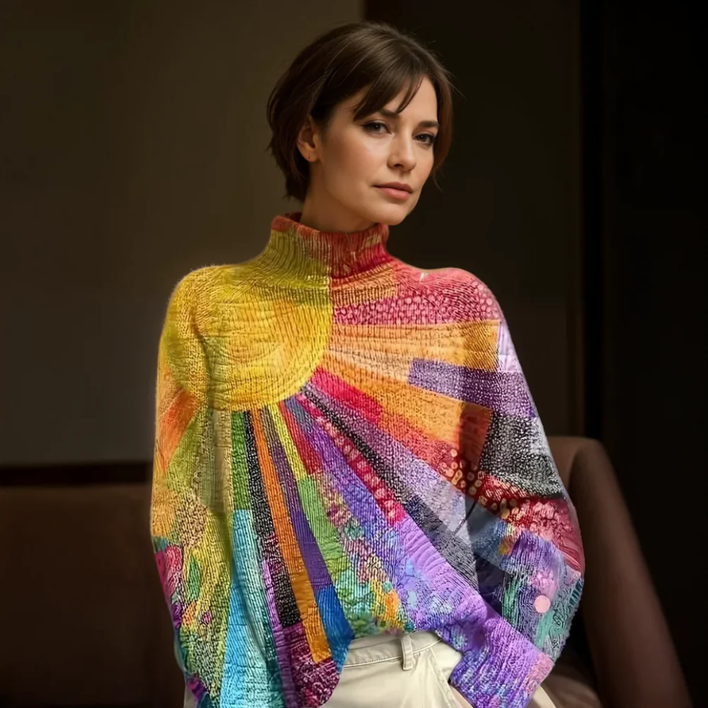 Noa™ | Warm Kleurrijke coltrui