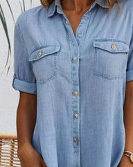 Suze™ | Denim Overhemdjurk