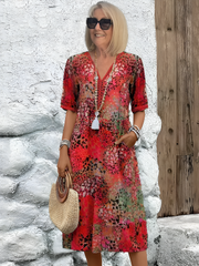 Colette™ | Vibrerende midi-jurk