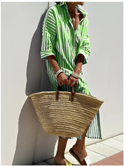 NOVERA™ | Elegante Gestreepte Overhemdjurk