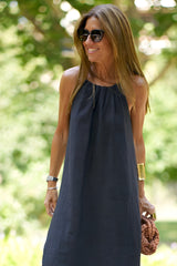 Elina™ | Luchtige Halterjurk van Katoenmengsel