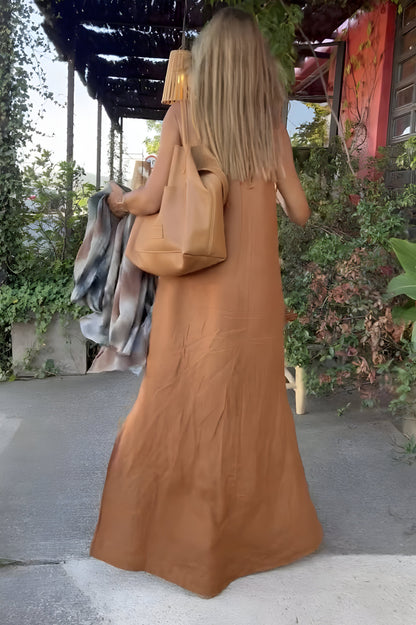 Elina™ | Luchtige Halterjurk van Katoenmengsel