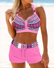 Keyla™ | Hoge taille bikini met geometrische print