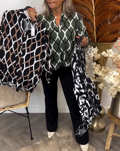 Elsa™ | Casual Blouse met Chique Patroon