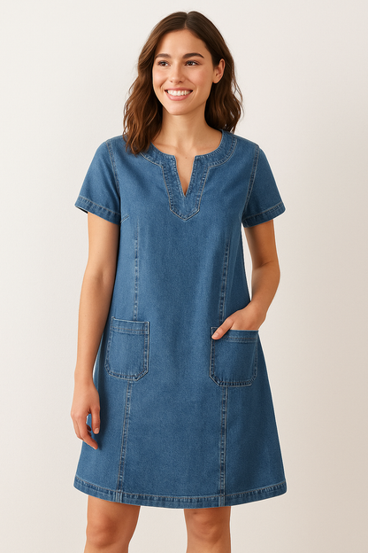 Anouk™ | Relaxte Denimjurk