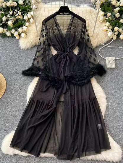 Keira™ | Transparante Moonlace Kimono