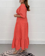 Adelina™ | Elegante Jurk met Vierkante Halslijn