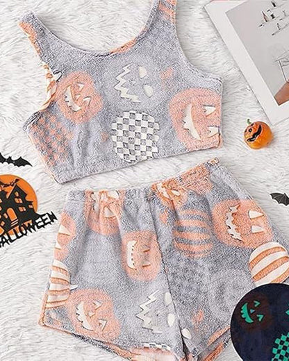 Luna™ | Flanellen Halloween Pyjama met Reflecterende Details
