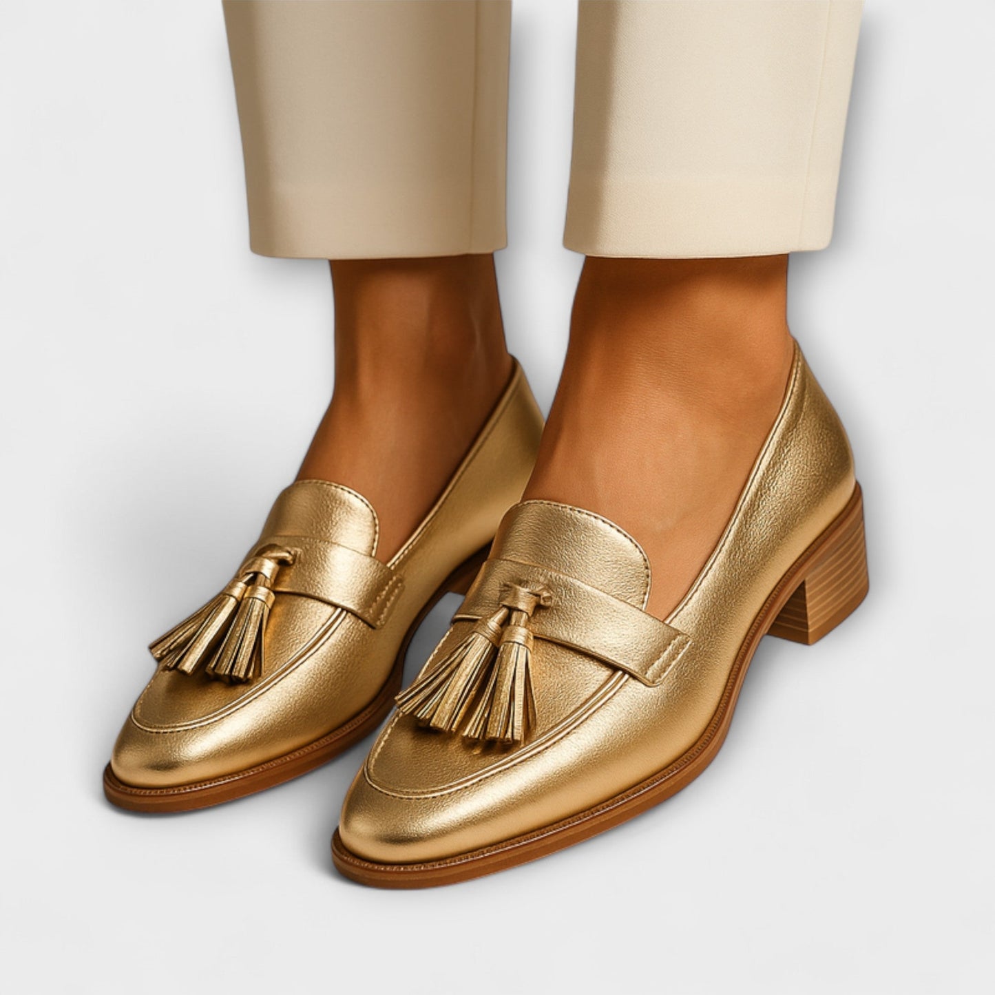 Isabella™ | Gouden Loafers