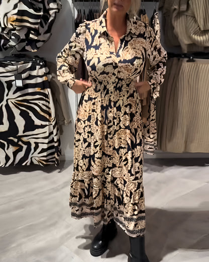 Amelora™ | Modejurk met Kraag en Print