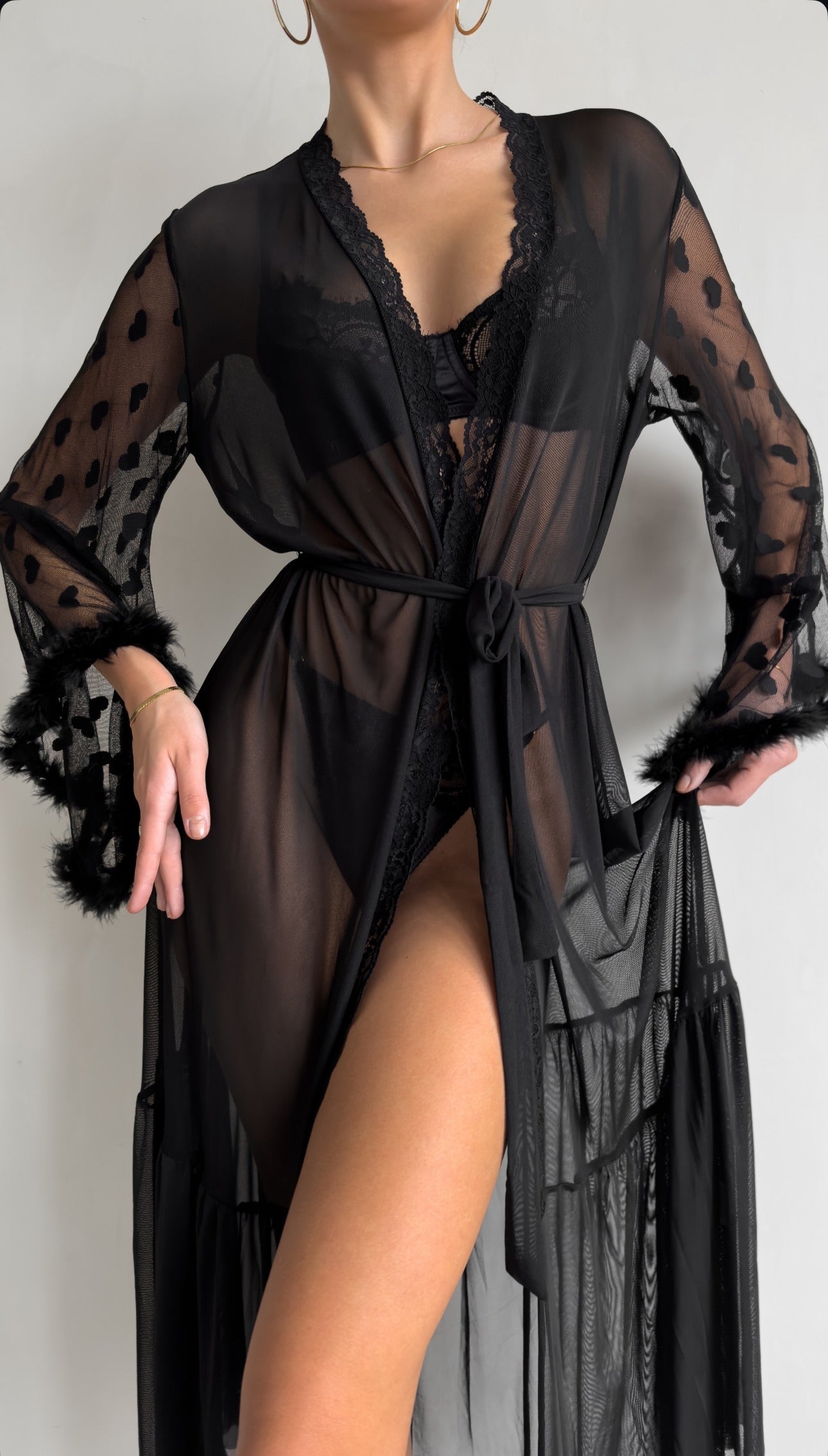 Keira™ | Transparante Moonlace Kimono