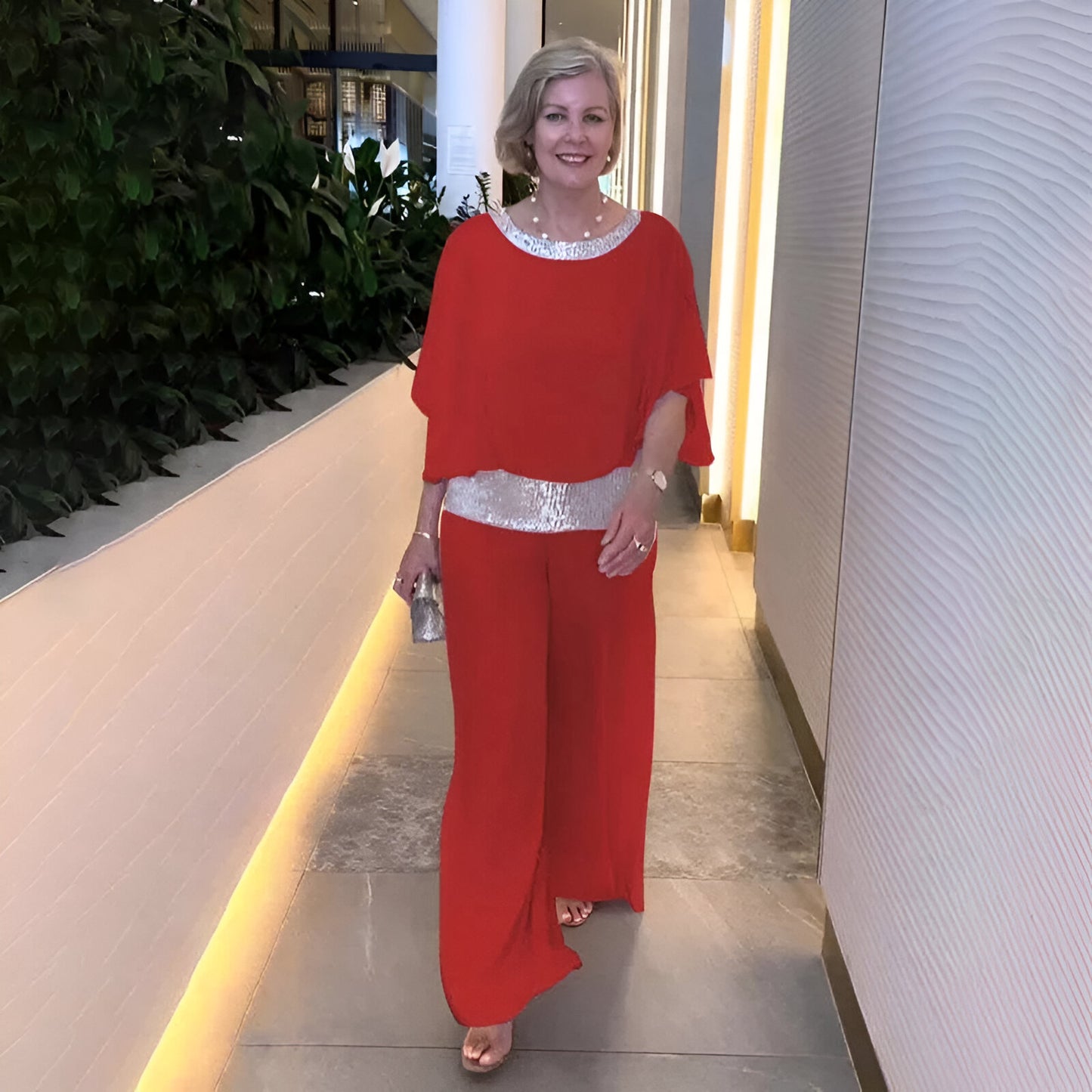 Roos™ | Luxe Damespak met Pailletten