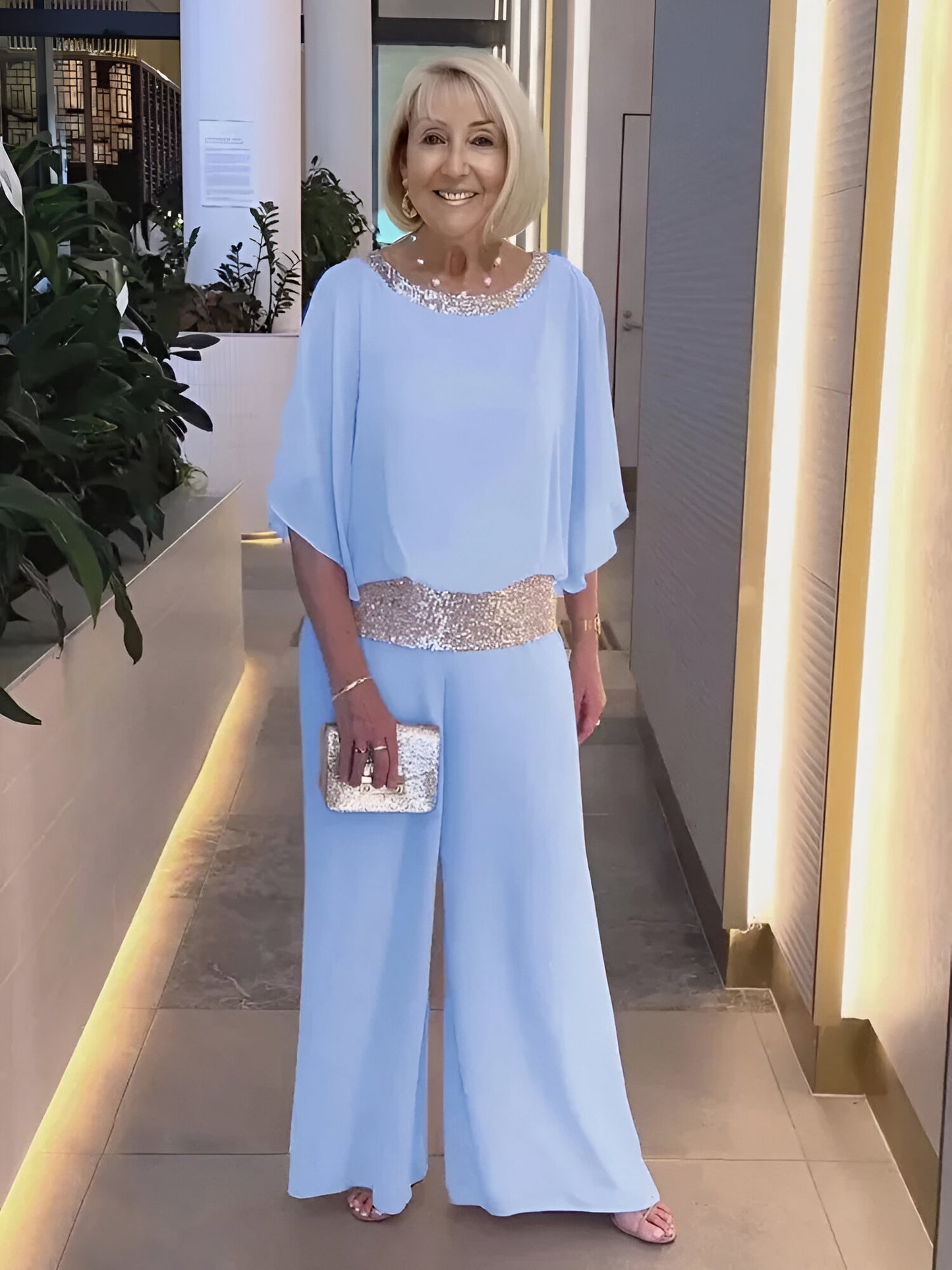 Roos™ | Luxe Damespak met Pailletten