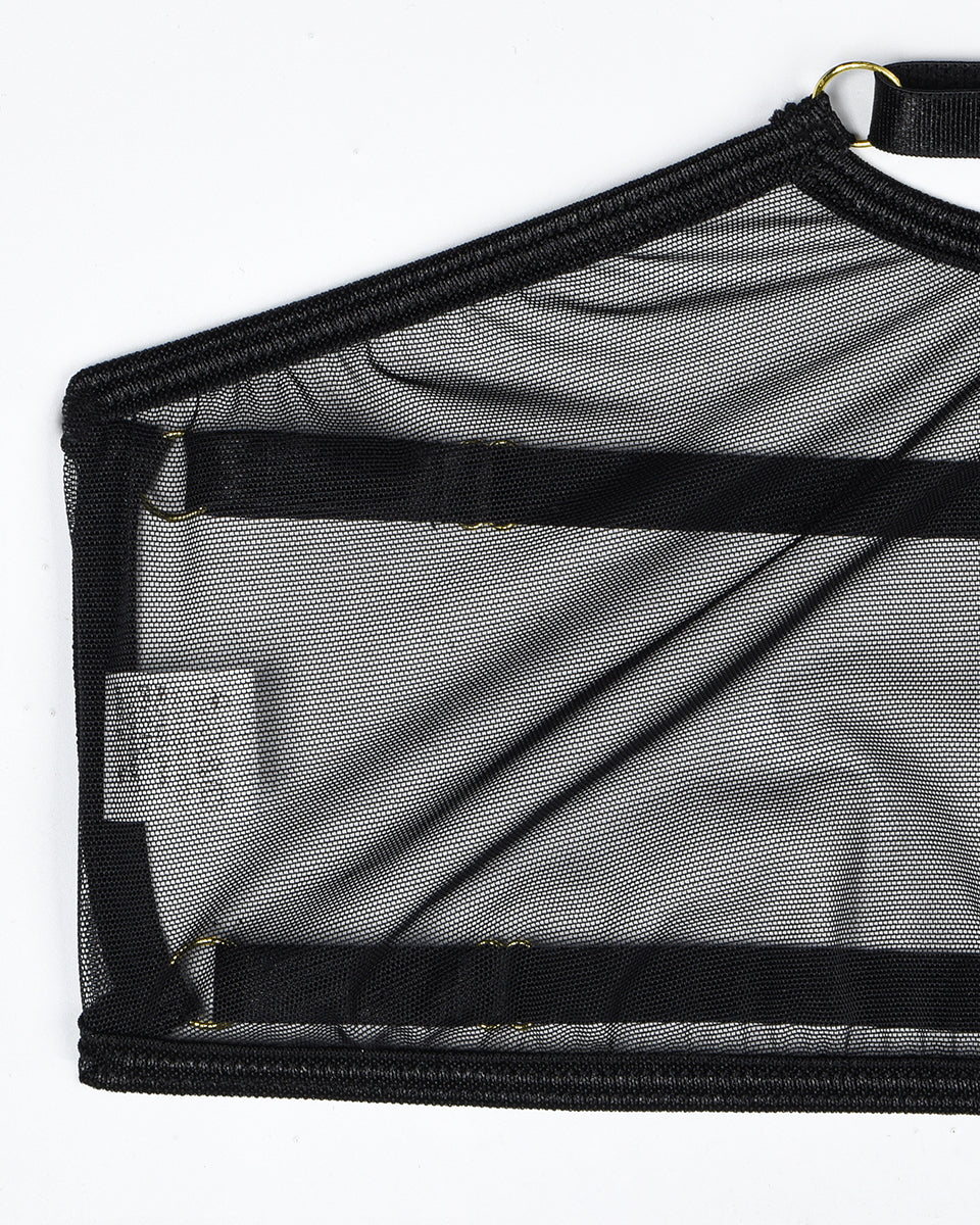 Eline™ | 4-Delige Transparante Mesh Lingerieset met Bh & String