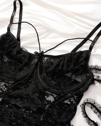 Camille™ | Plus Size Kanten Bodysuit