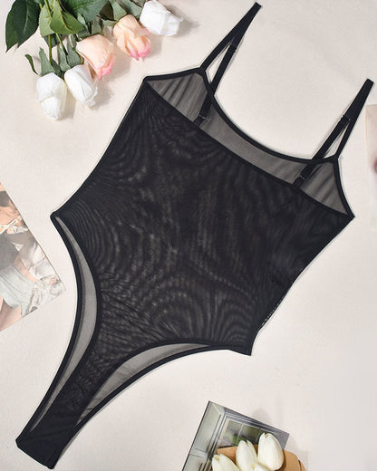 Sora™ | Transparante Mesh Bodysuit