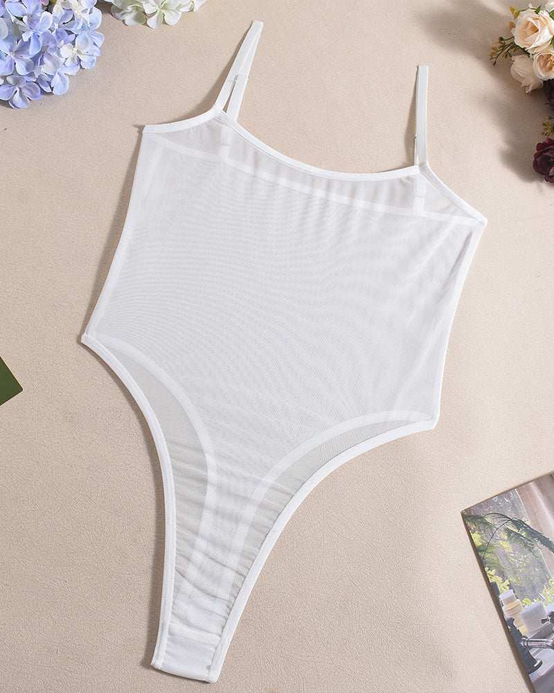 Sora™ | Transparante Mesh Bodysuit