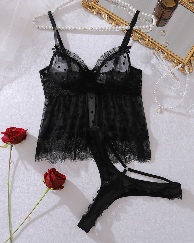 Rosa™ | Sensuele Mesh Top & Slip Set