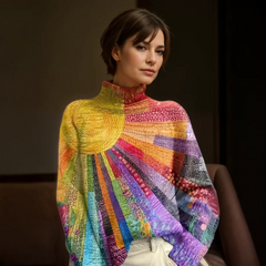 Noa™ | Warm Kleurrijke coltrui