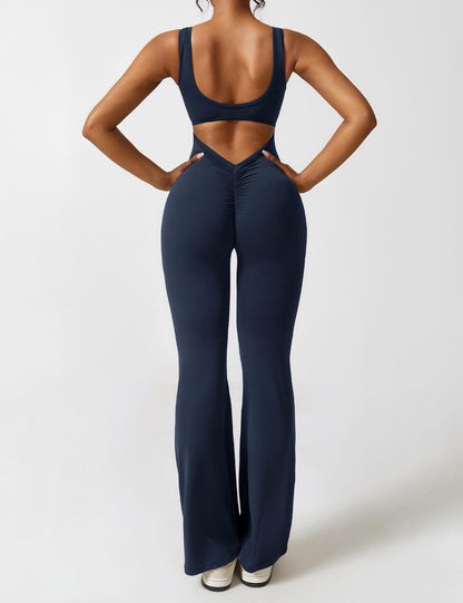 NOVERA™ | Trendy & Flatterende V-Back Jumpsuit