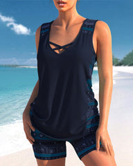 Lulu™ | Tankini met geometrische print en V-hals