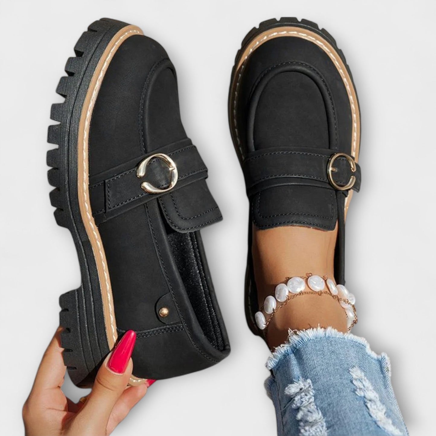 Sylvie™ | Casual Loafers met Ronde Neus