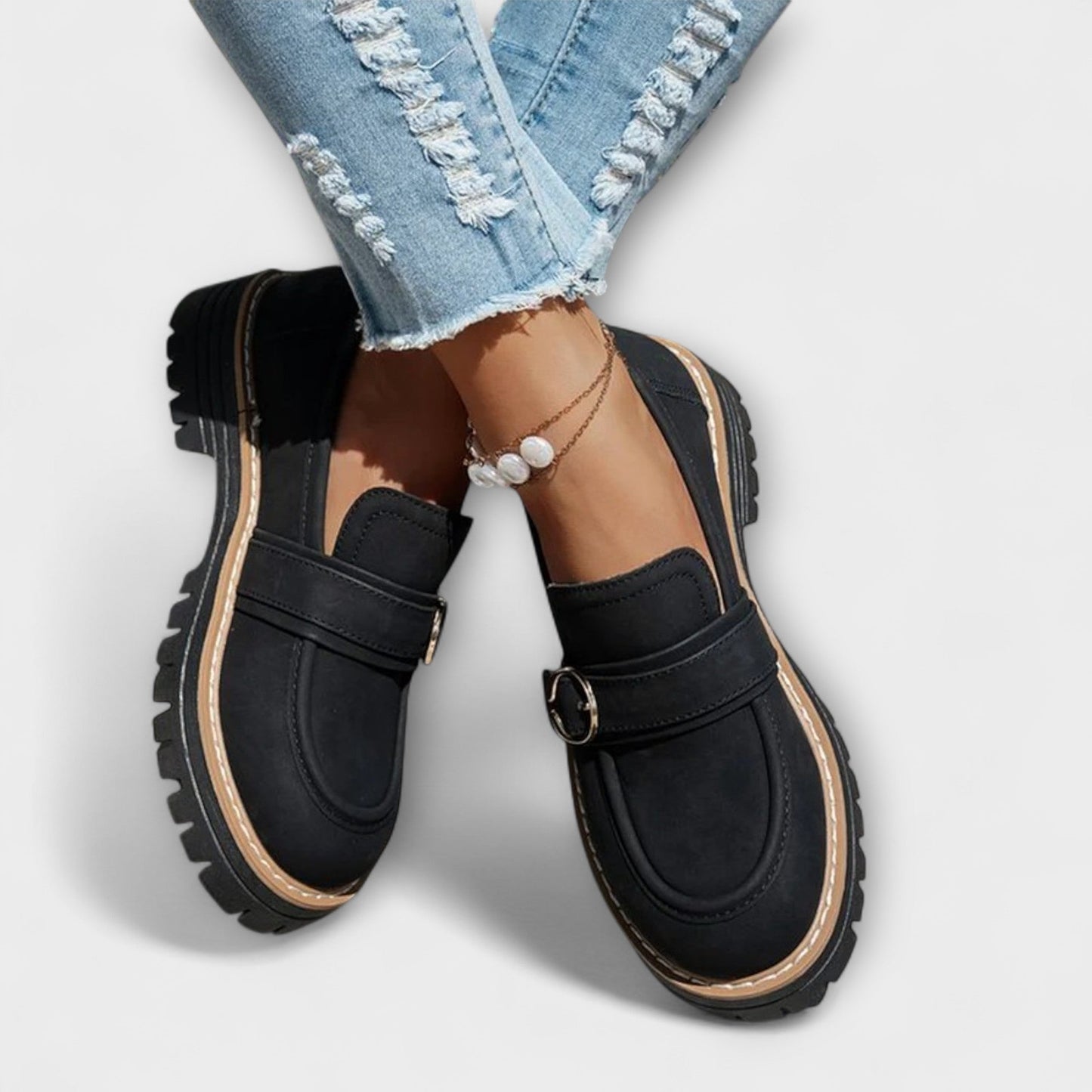 Sylvie™ | Casual Loafers met Ronde Neus