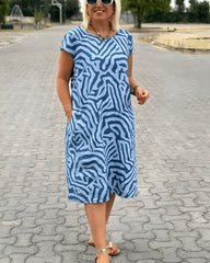 Serra™ | Zomerjurk met Safari Strepen